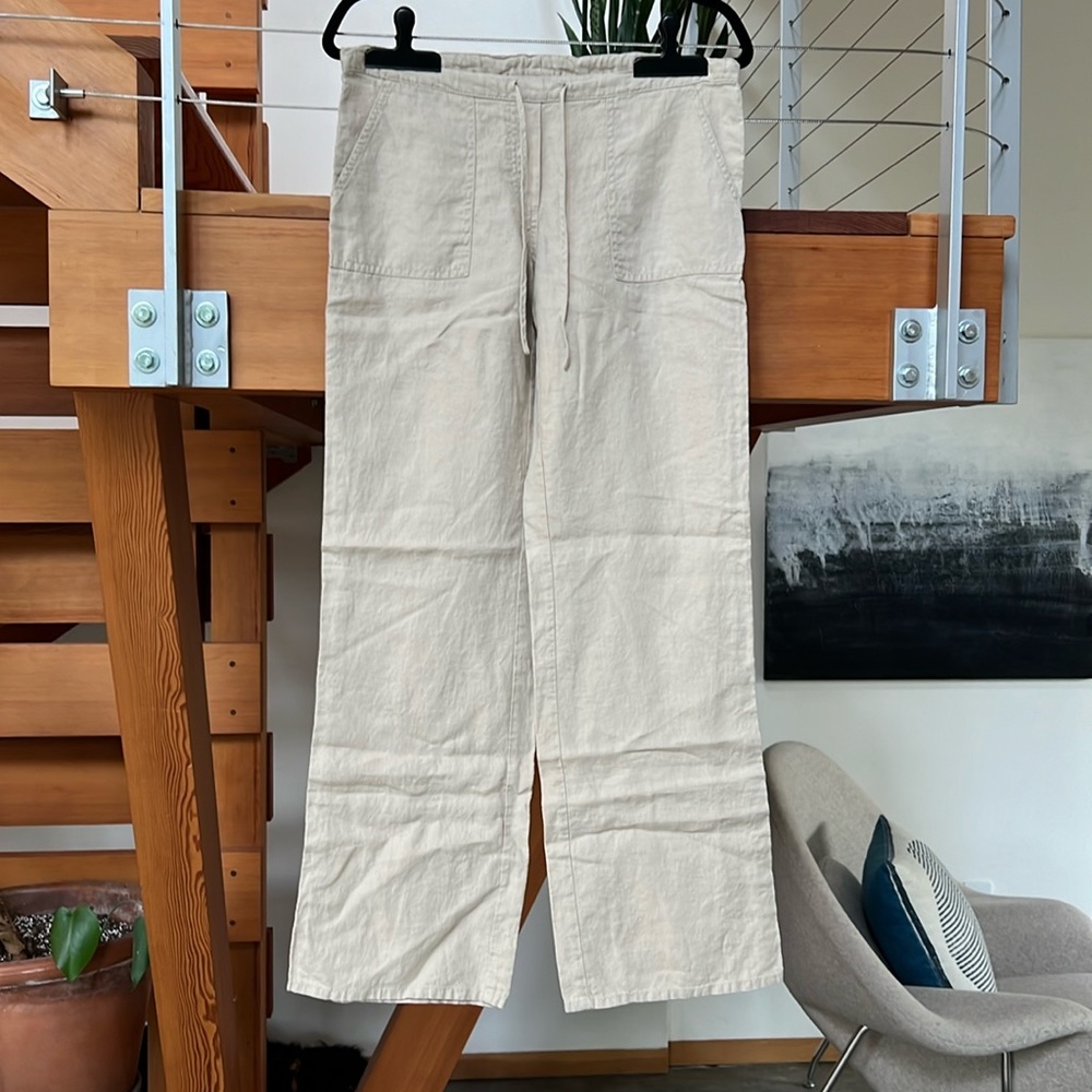 Straight Leg Linen Pants